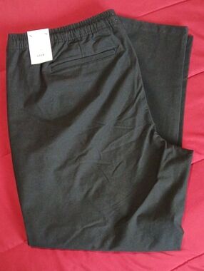 Free Assembly Men's 2XL Black Elastic-Waist Commuter Dress Pants
